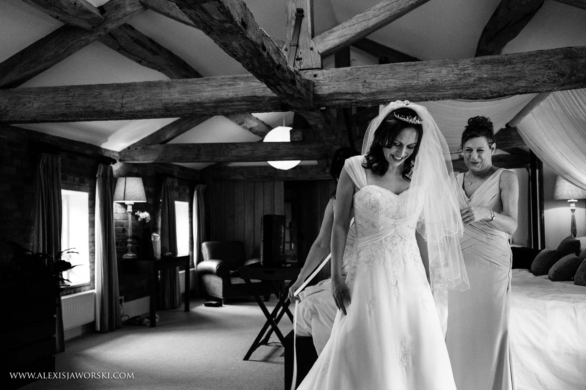 bride in her wedding dress