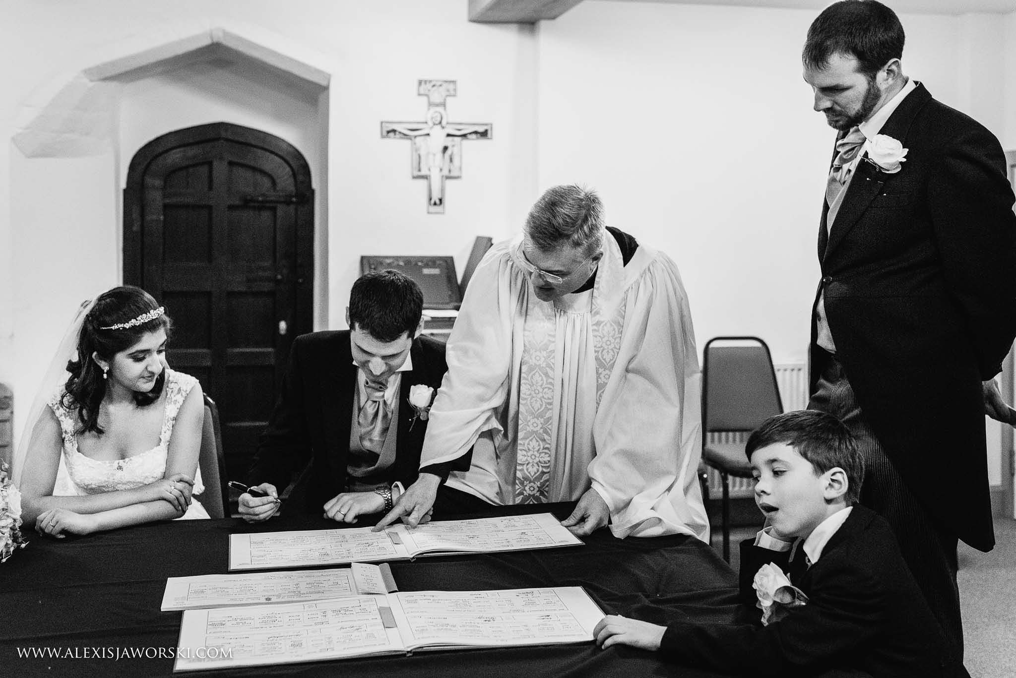 signing the register