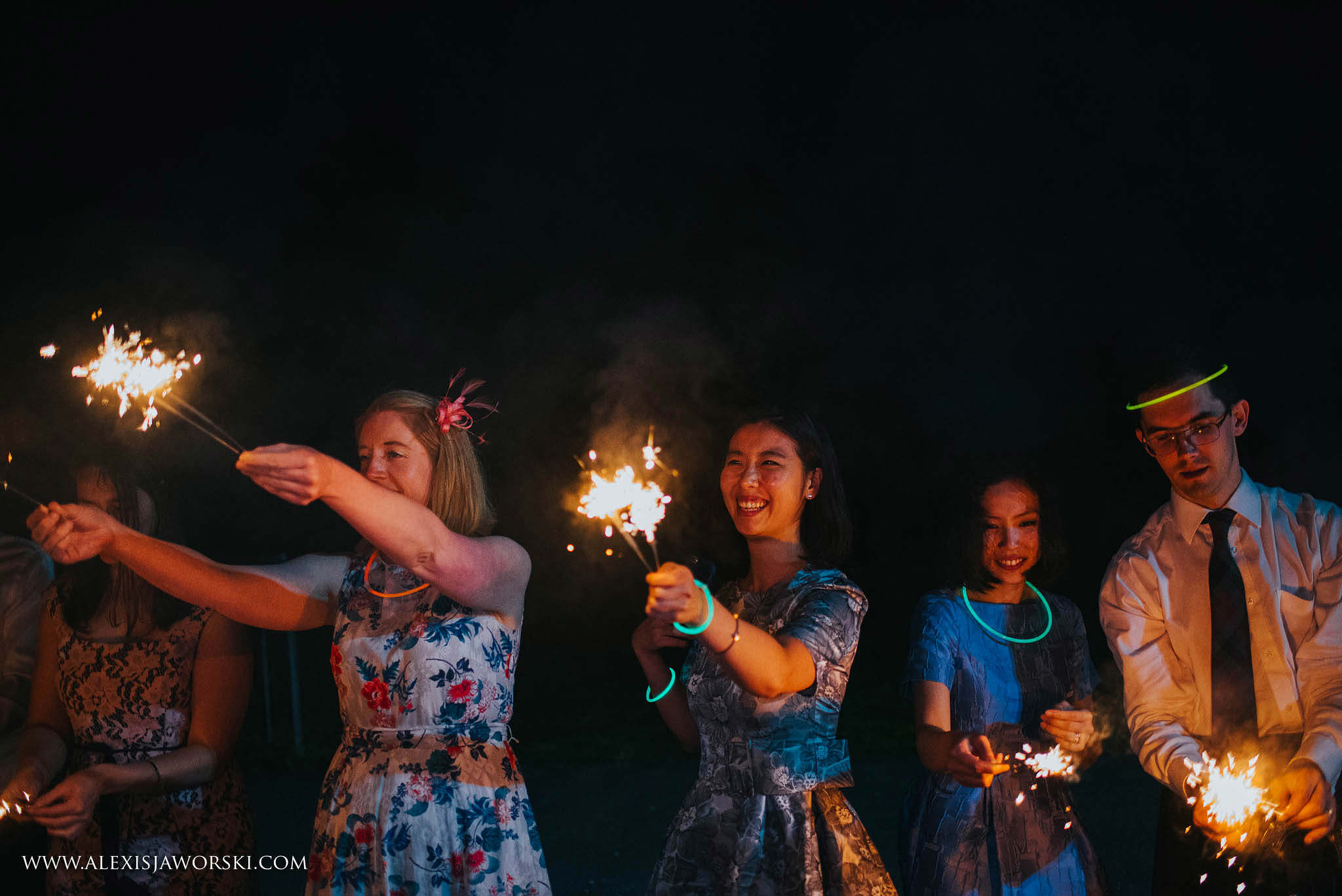 Guests with sparklers