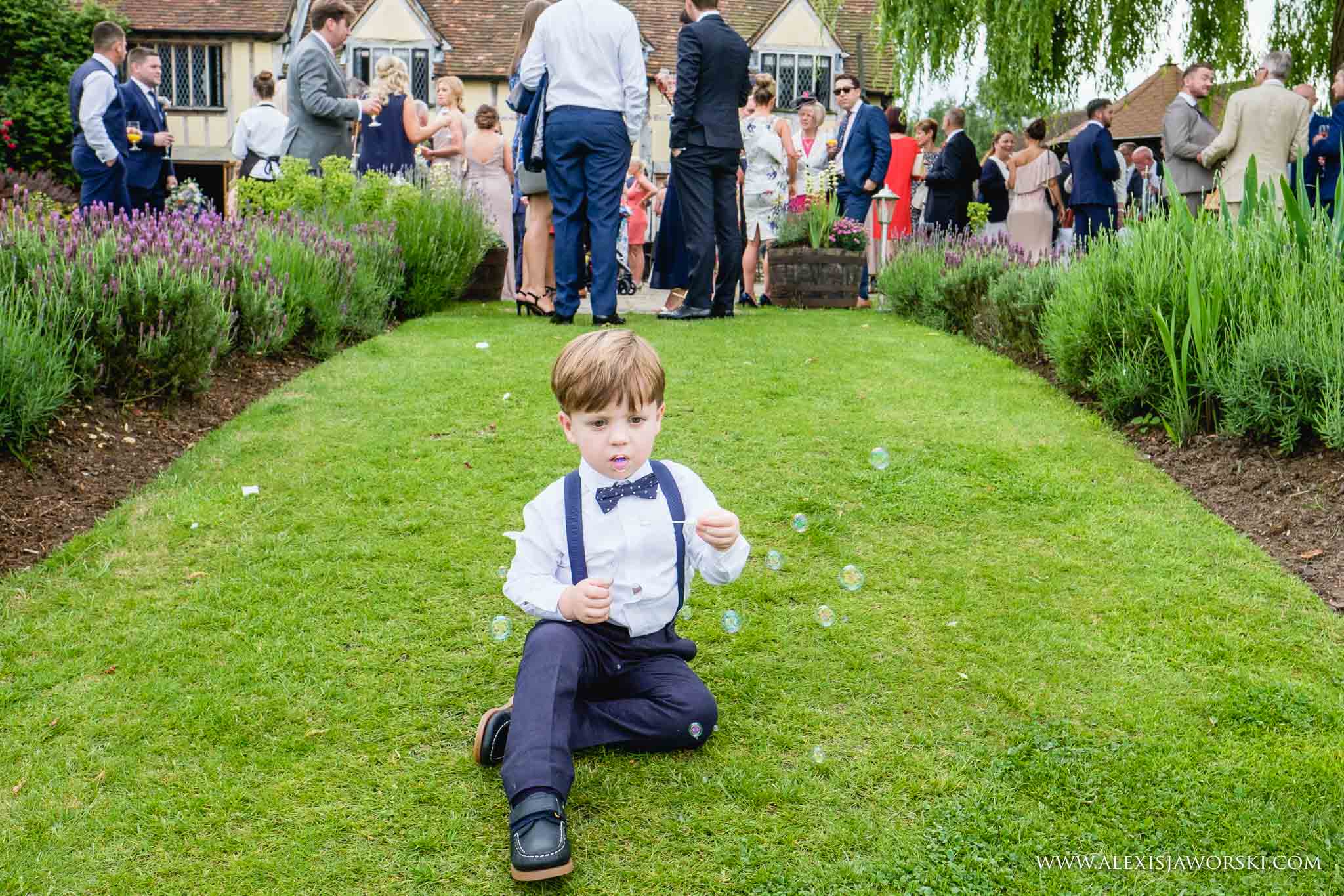 kid blowing bubbles