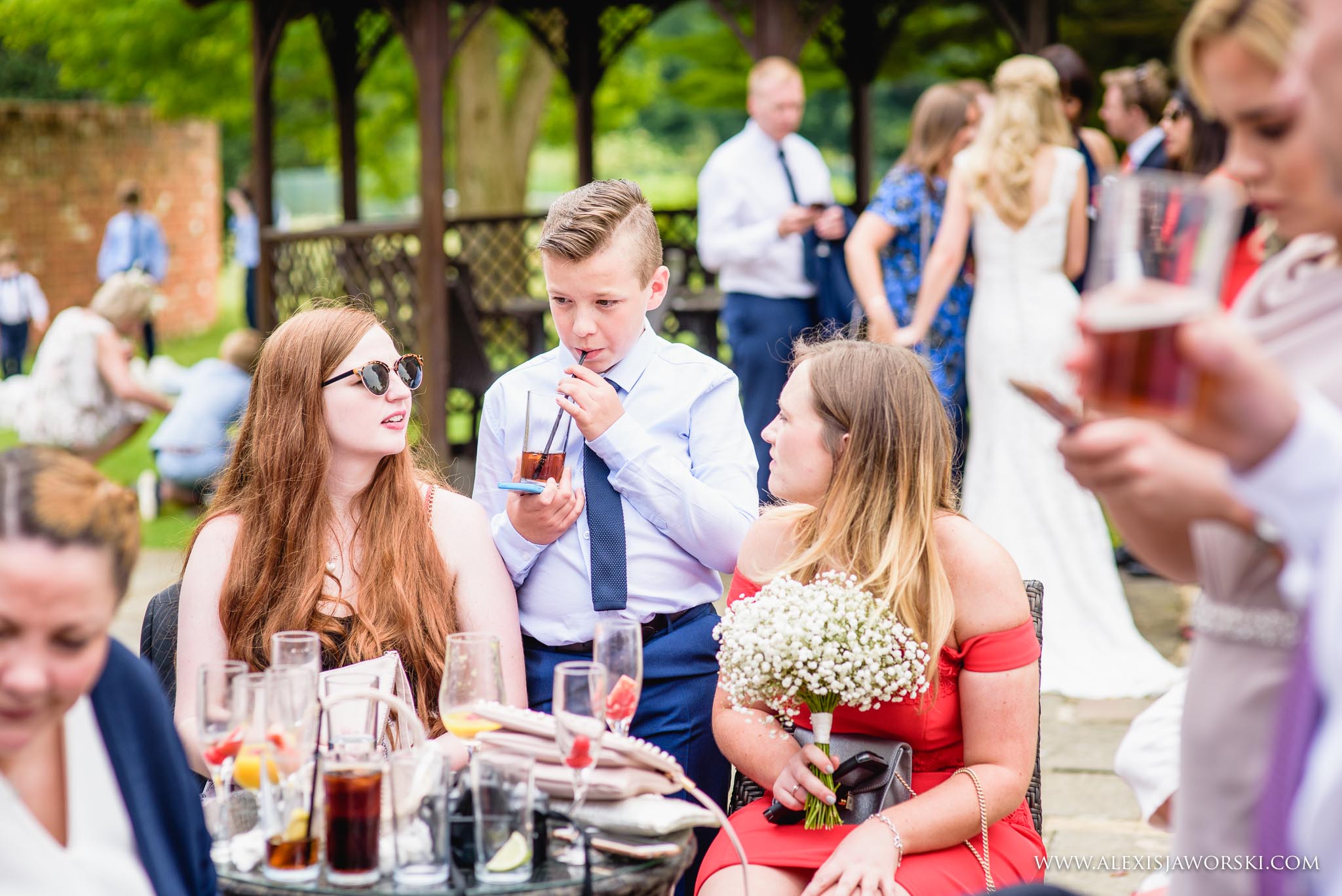 guests milling and having drinks