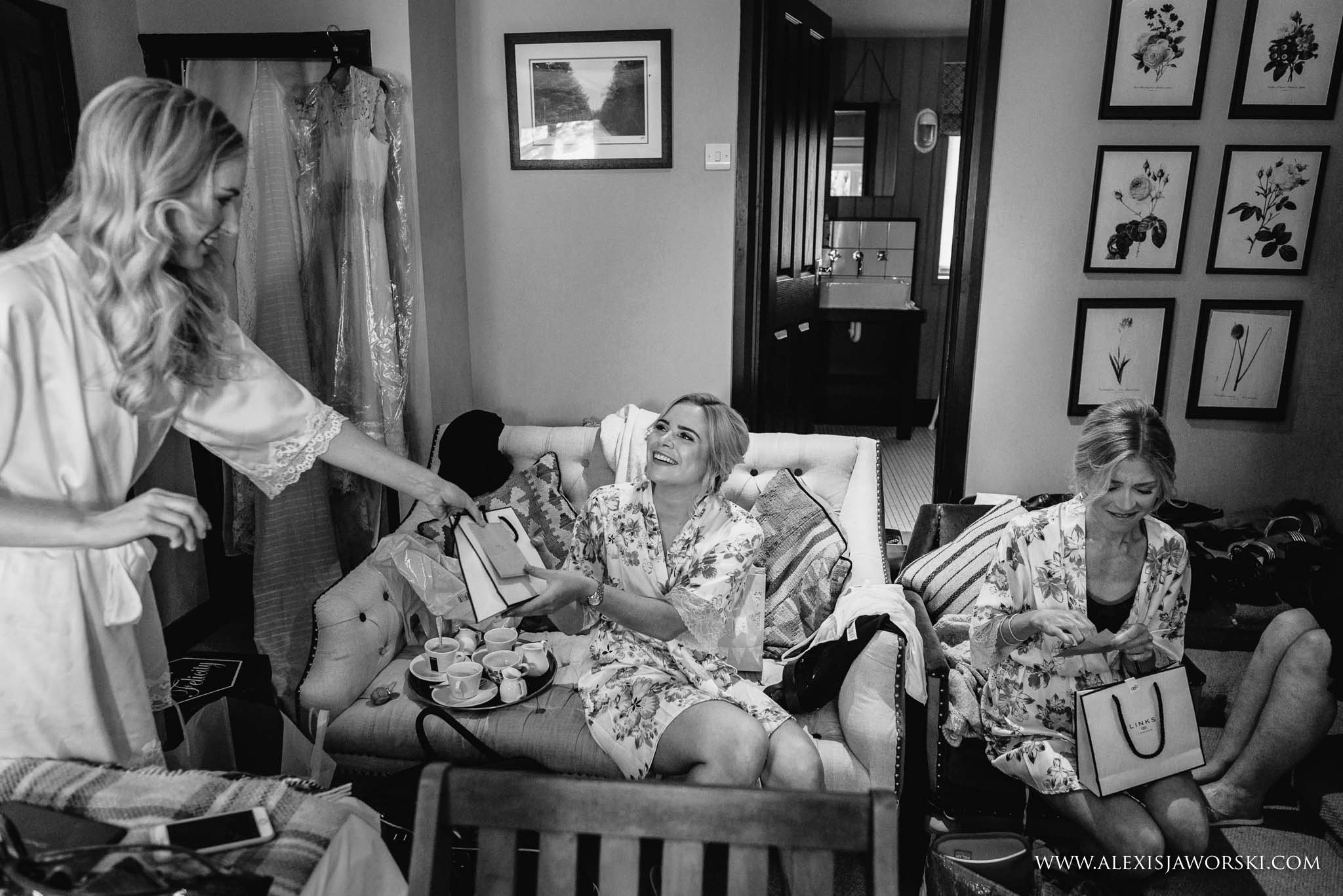 Bride getting ready