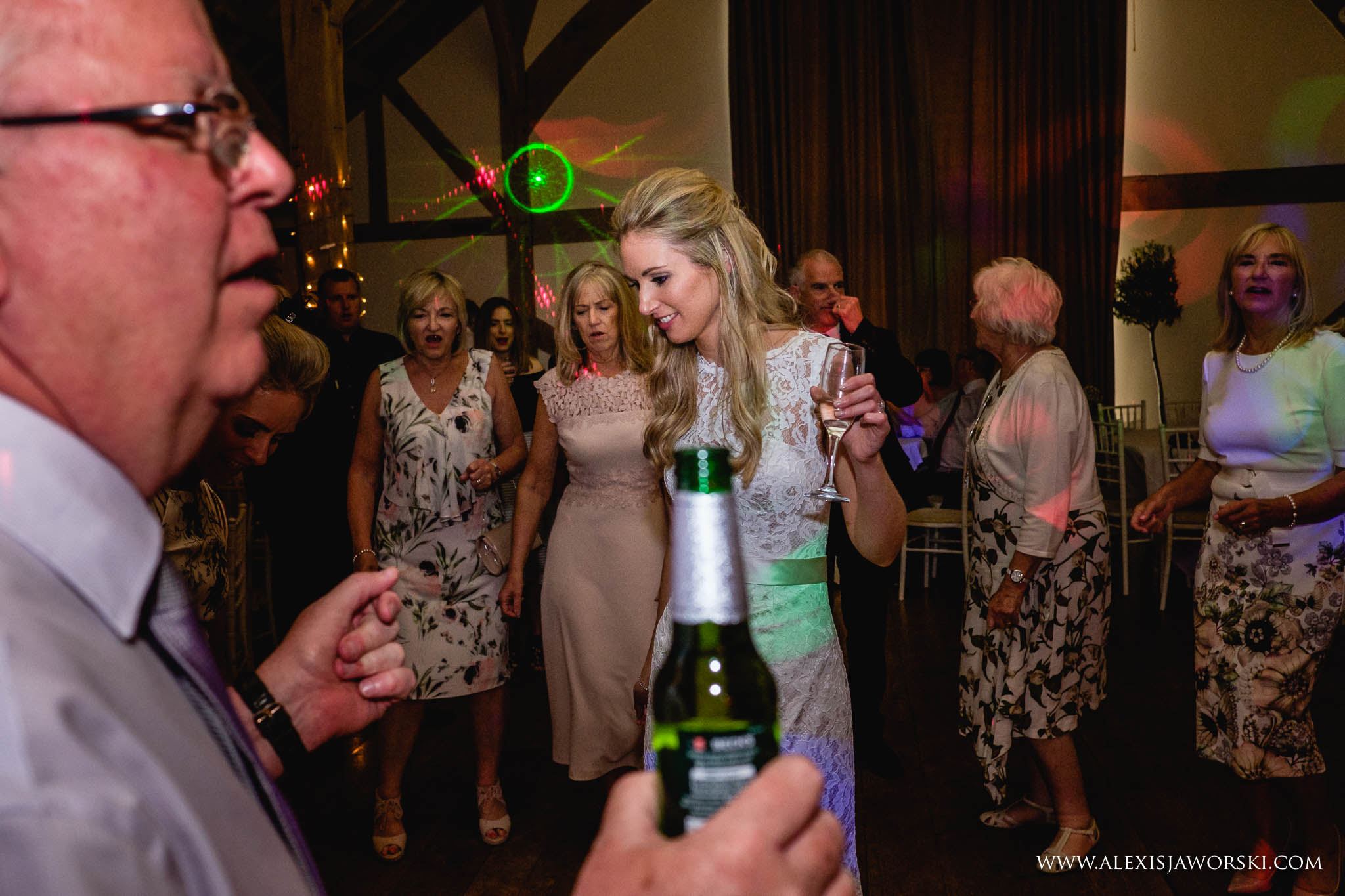 Guests dancing
