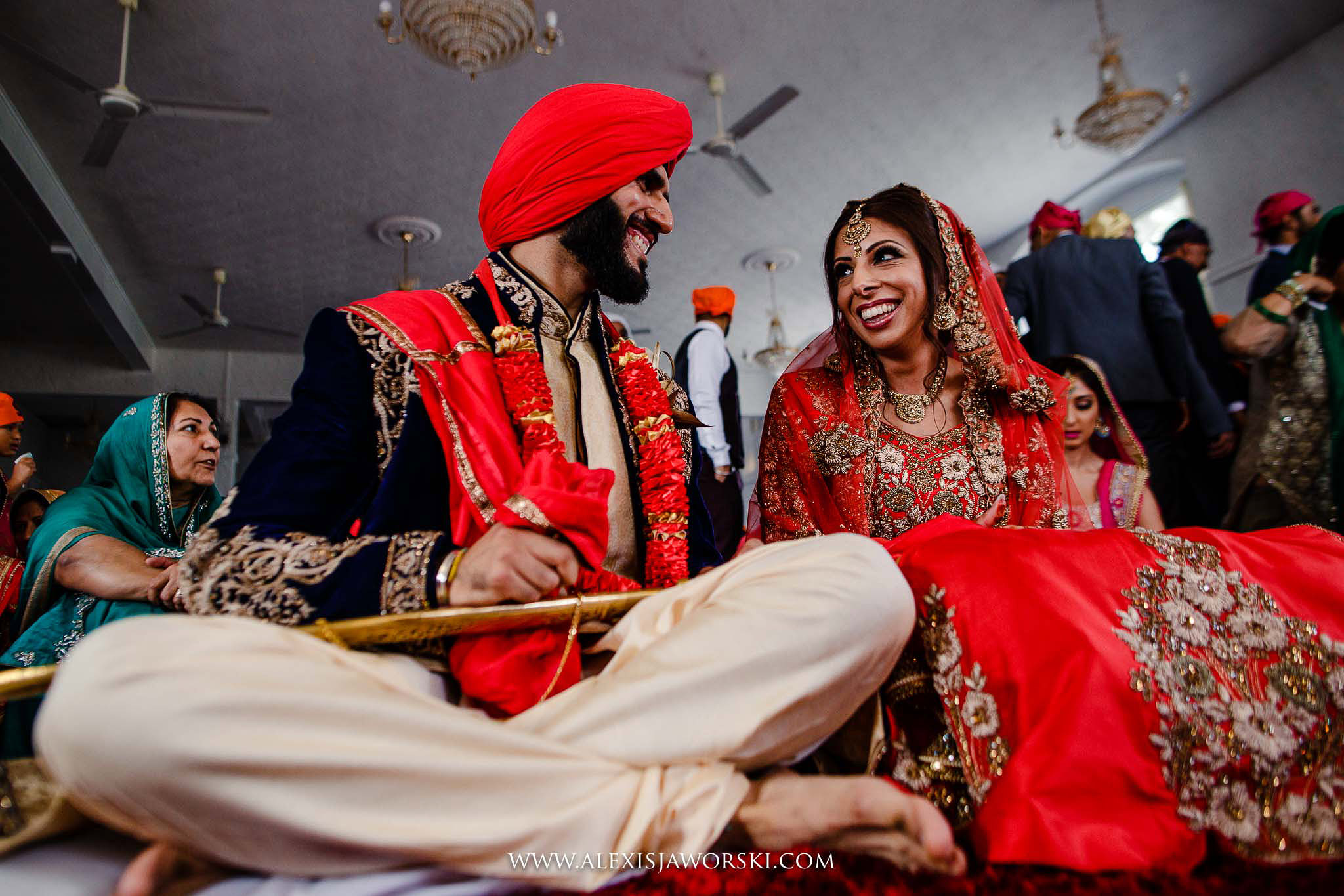 the wedding ceremony walking round the altar