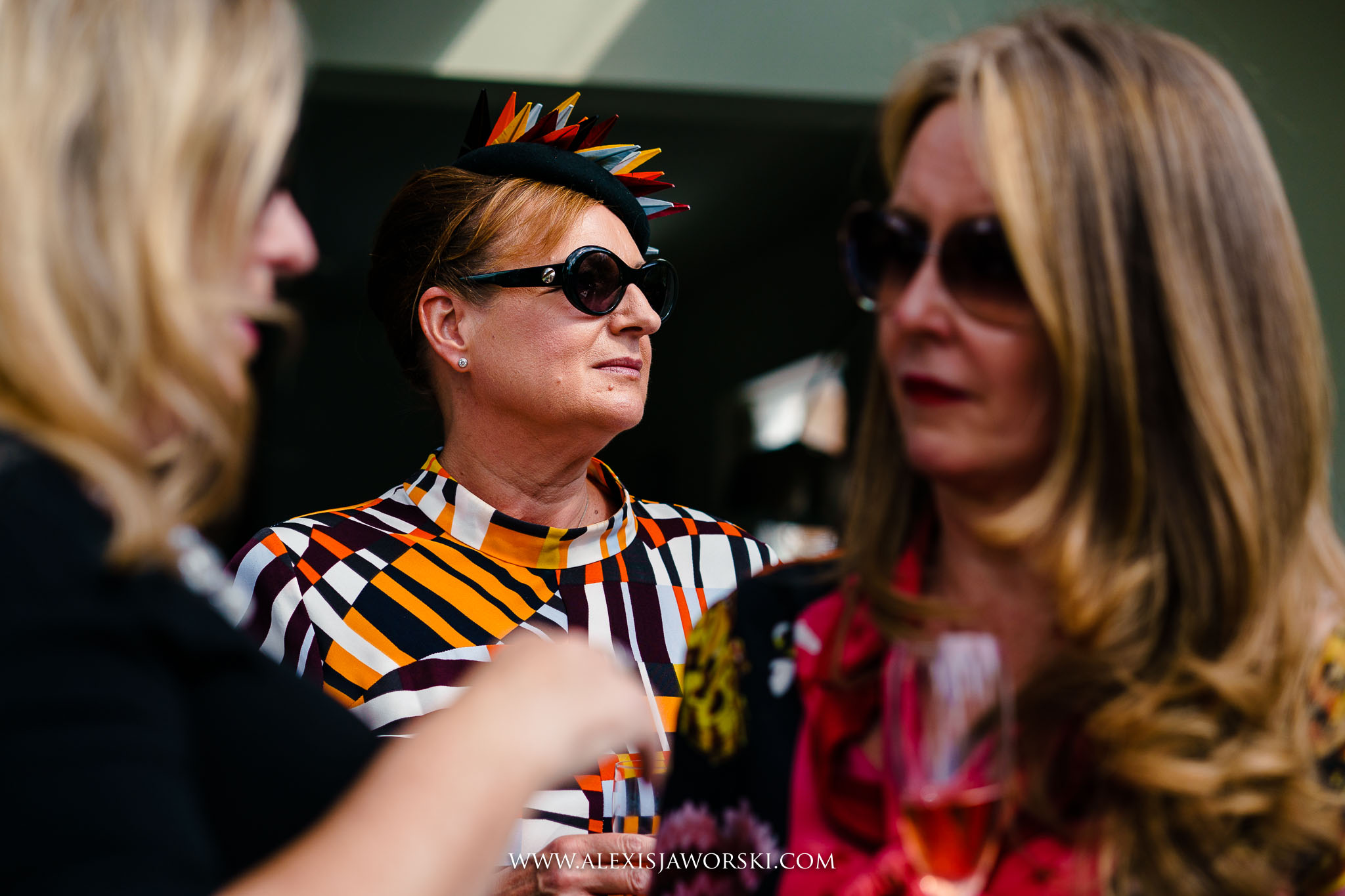 Guests mingling during drinks